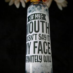 White and Black Quote Tumbler